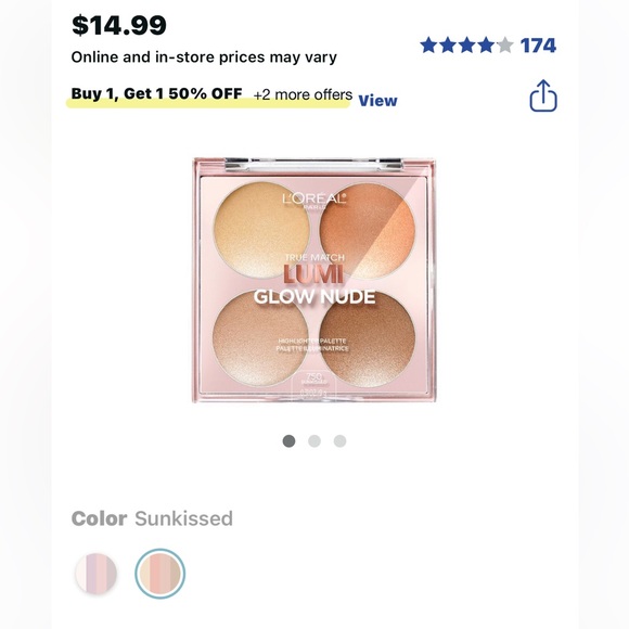 COPY - NEW L’Oréal limo glow nude highlighter kit - Picture 3 of 3